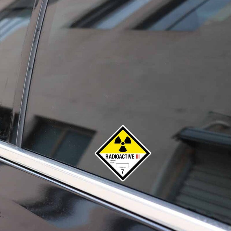 10CM*10CM RADIOACTIVE Car Sticker  Car Window Personality Decal
