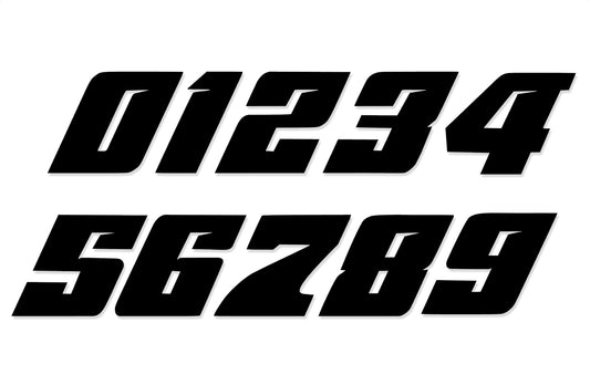Racing Numbers Vinyl Decal Sticker | Dirt Bike Plate Number BMX Competition