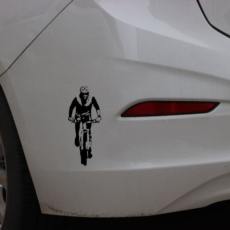 6.3*15CM Fashion Trail Run Bike Decor Car Sticker Accessories Silhouette Vinyl C12-1578