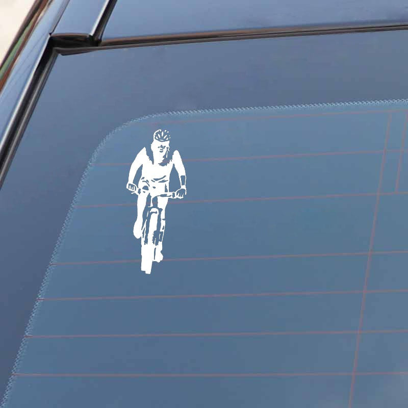 6.3*15CM Fashion Trail Run Bike Decor Car Sticker Accessories Silhouette Vinyl C12-1578