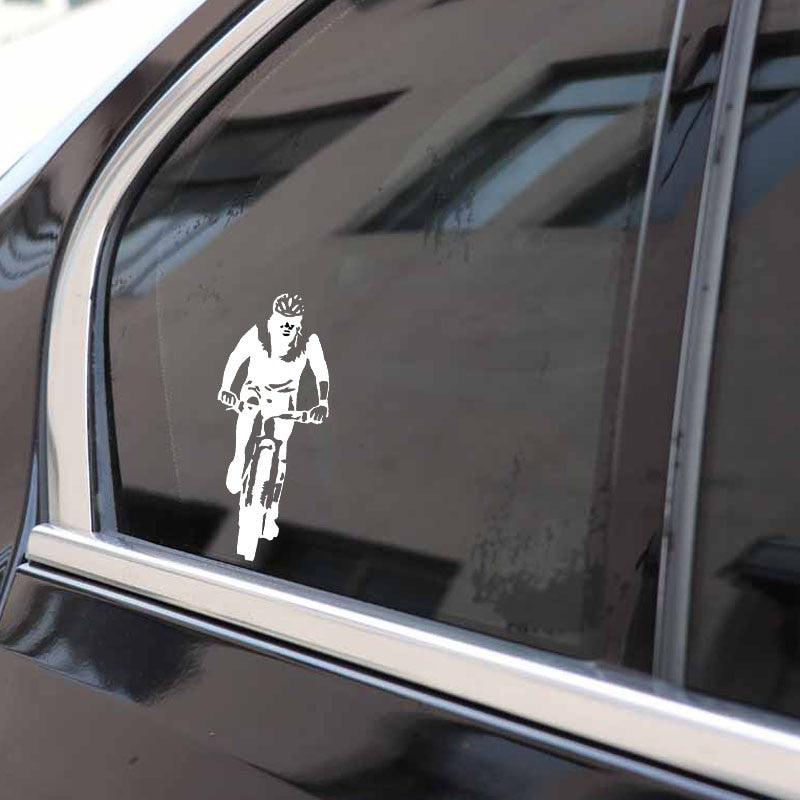 6.3*15CM Fashion Trail Run Bike Decor Car Sticker Accessories Silhouette Vinyl C12-1578