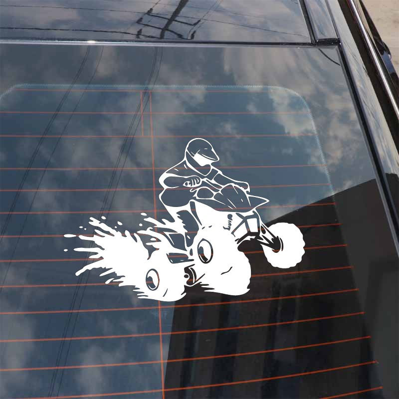 18.3CM*12.3CM QUAD Decoration Vinyl Creative Car Stickers High-quality C31-0548