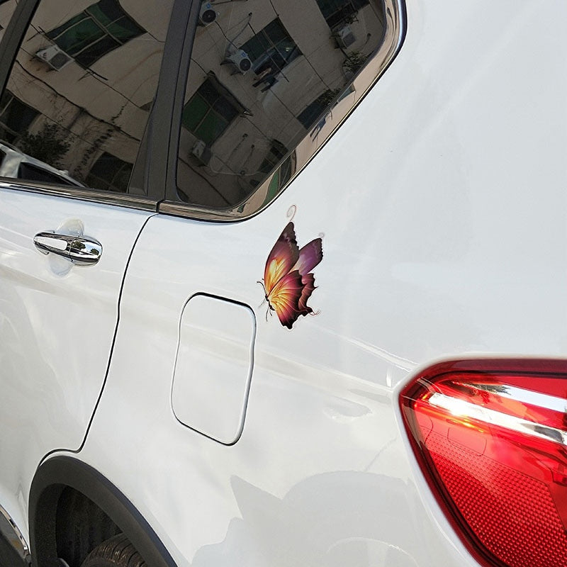 12.3CM*14.5CM Beautiful Color Butterfly Decal PVC Motorcycle Car Sticker
