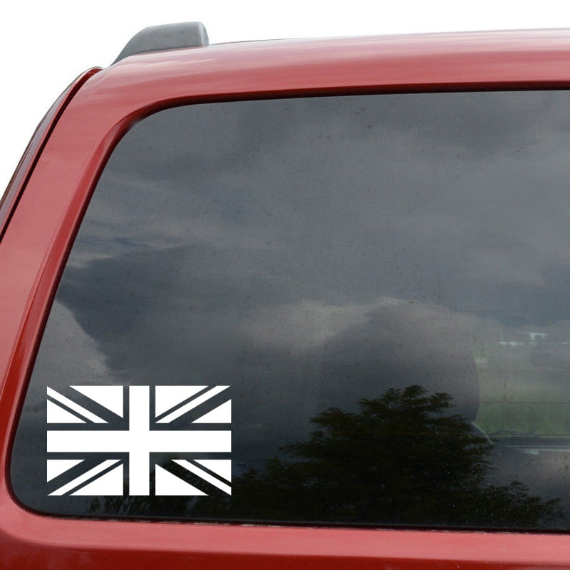 16CM*9.5CM British Union Jack Flag Vinyl Decoration Car Sticker Decal Black/Silver Fashion Car-styling C11-1285