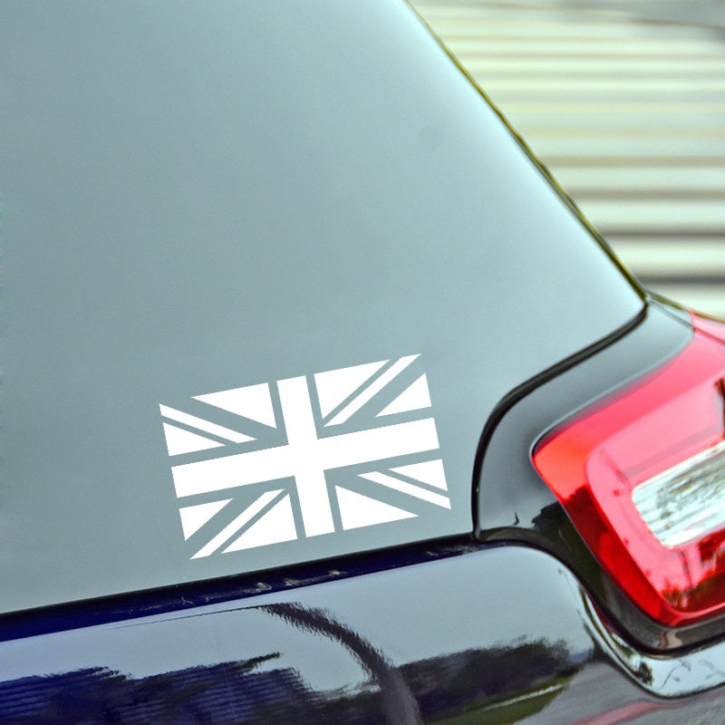 16CM*9.5CM British Union Jack Flag Vinyl Decoration Car Sticker Decal Black/Silver Fashion Car-styling C11-1285