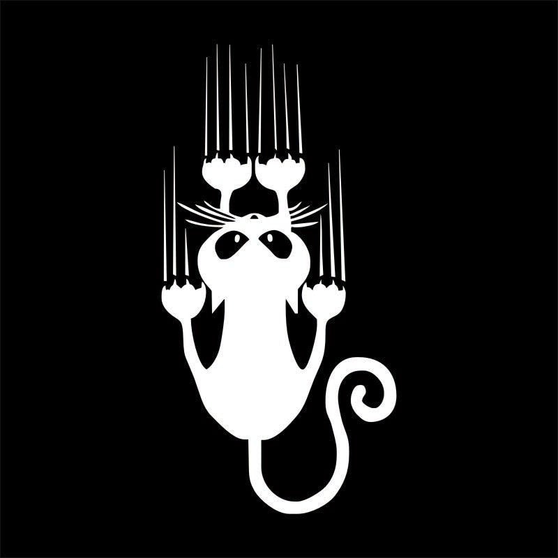 7.5*15CM Waterproof Cat Pattern Car Sticker Funny Animal Vinyl Decal Car Window Bumper Stickers C4-0636