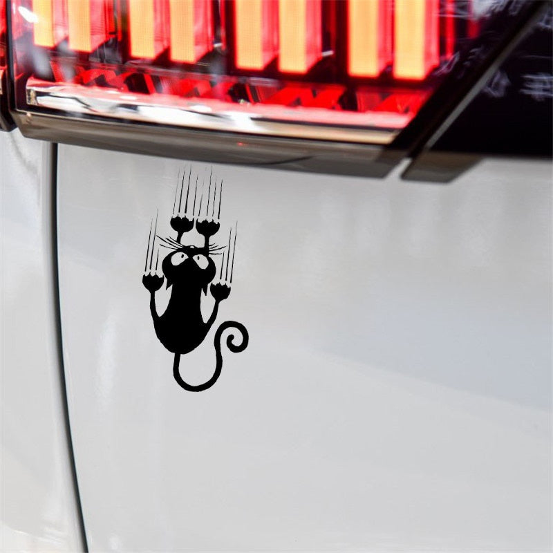 7.5*15CM Waterproof Cat Pattern Car Sticker Funny Animal Vinyl Decal Car Window Bumper Stickers C4-0636