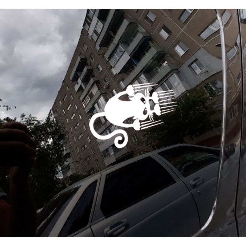 7.5*15CM Waterproof Cat Pattern Car Sticker Funny Animal Vinyl Decal Car Window Bumper Stickers C4-0636