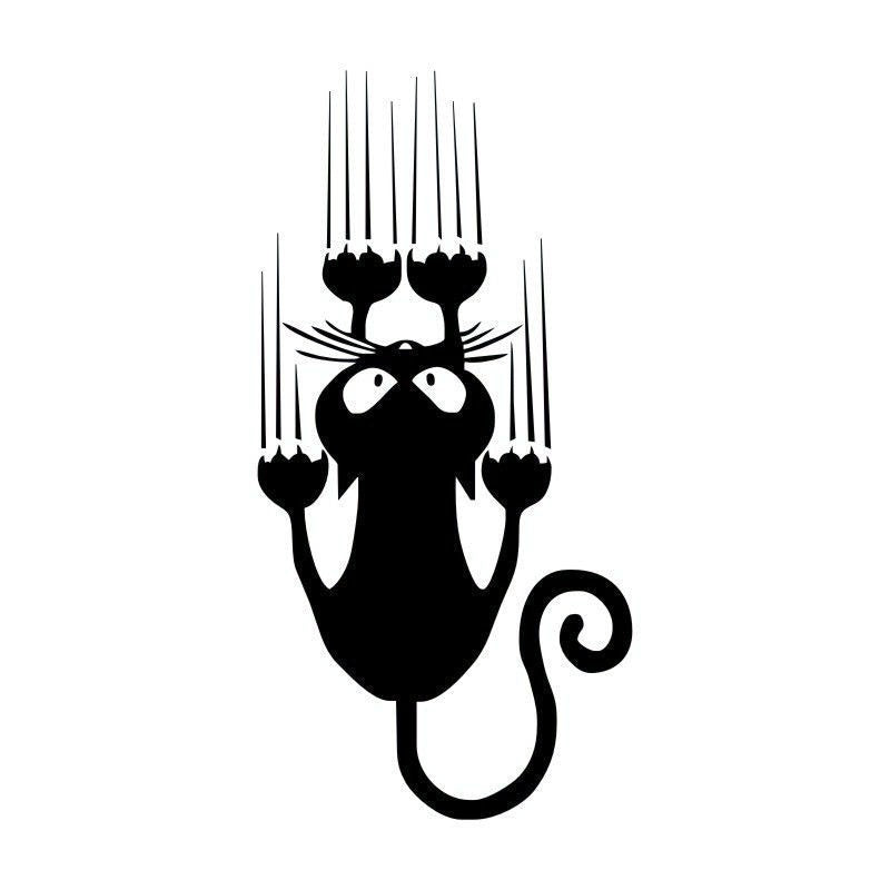 7.5*15CM Waterproof Cat Pattern Car Sticker Funny Animal Vinyl Decal Car Window Bumper Stickers C4-0636