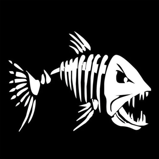 17.8*12.6CM Mad Fish Funny Decal Car Window Decoration Vinyl Stickers Motorcycle Accessories C4-0750
