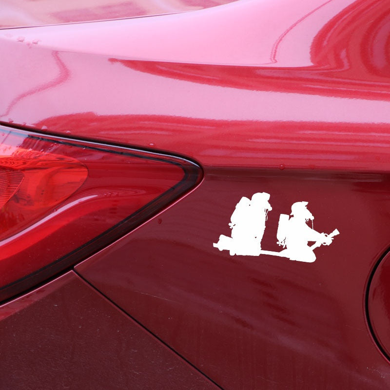17.2X9.1CM Cartoon FIREFIGHTER HOSEPIPE FIRE Vinyl Decal Black/Silver Car Sticker Fun Car-styling S8-1362