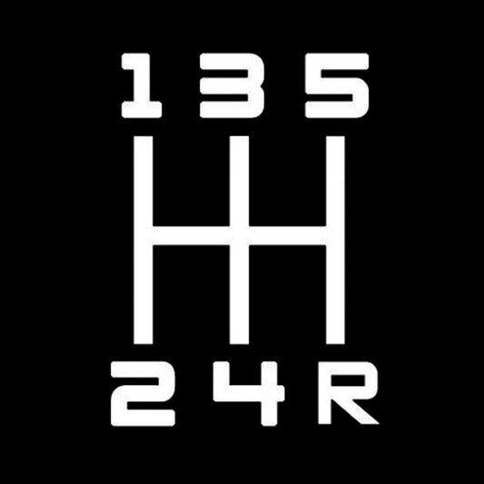 9cm*12.5cm Personality Car Gear Speed 12345R Personality Funny Decal Sticker C5-1407