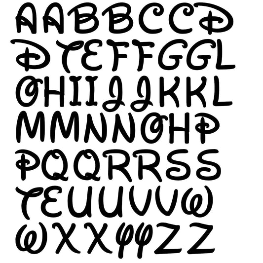 CAPS LETTER Vinyl Decal A to Z Stickers Kit Alphabet Glass Mug Craft Wall