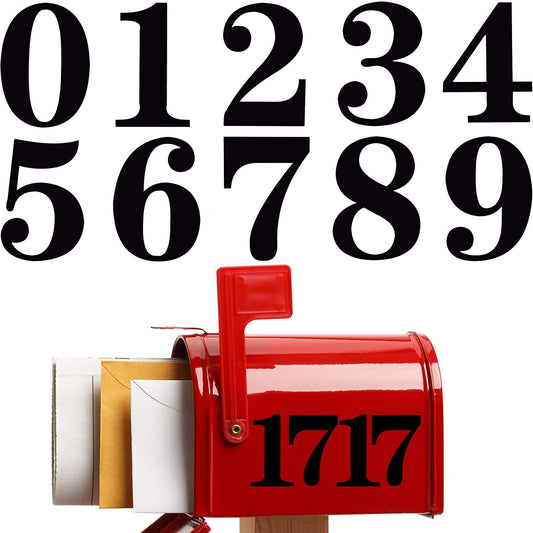 4 Sets Mailbox Numbers Sticker 3 Inch Self Adhesive Mailbox Number Decals Waterproof Number Sticker for Mailbox Signs Window Door Cars Trucks Home Business Address Number