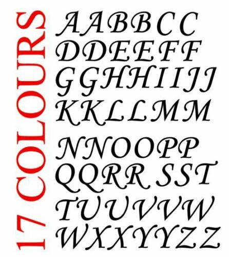Letter Caps Lowers Numbers Vinyl Decal A to Z A - Z Stickers Alphabet Craft DIY