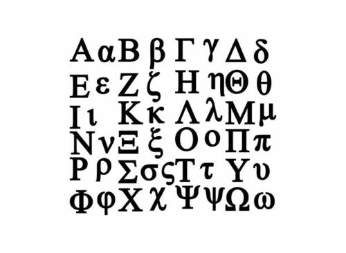 Set sticker sheet alphabet letters labels vinyl greek greece housse door trash