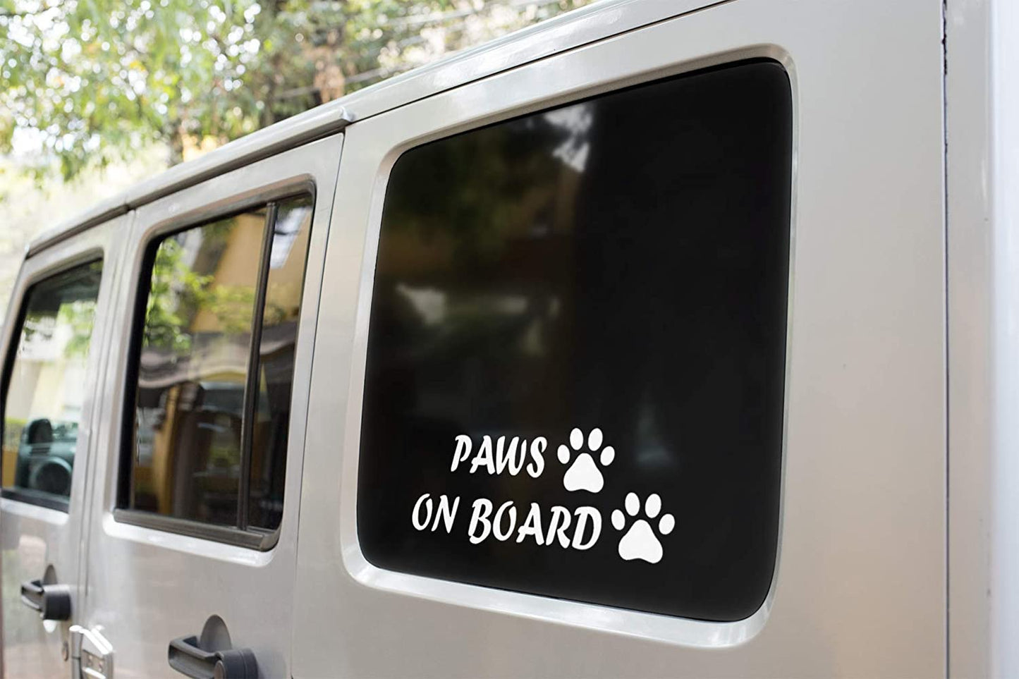 8"x3" Cute Car Decals Sticker Truck Bumper Window Pet (Paws on Board)