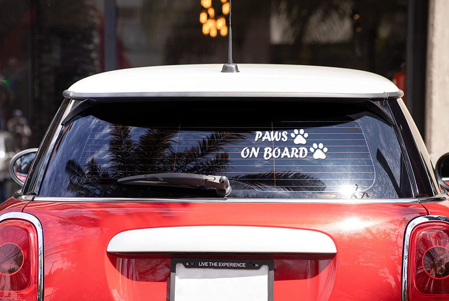 8"x3" Cute Car Decals Sticker Truck Bumper Window Pet (Paws on Board)