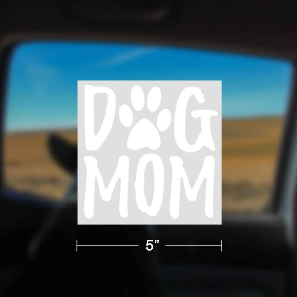5'' Dog Mom Car Decal Lovely Puppy Paw Print Bumper Vinyl Sticker for Car Laptop Window