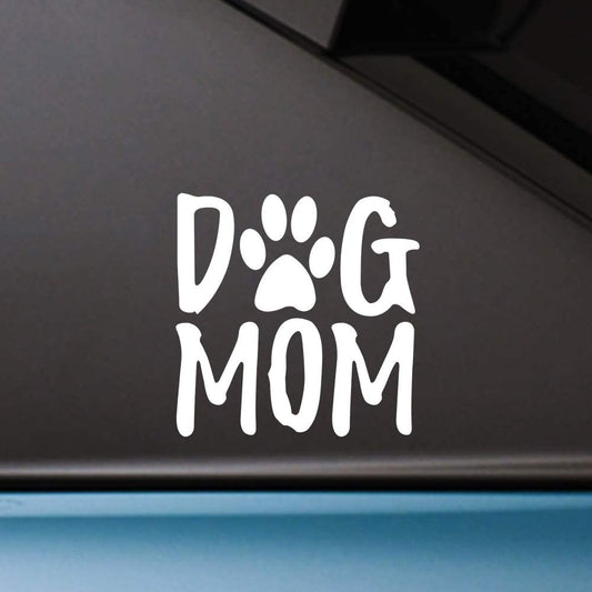 5'' Dog Mom Car Decal Lovely Puppy Paw Print Bumper Vinyl Sticker for Car Laptop Window