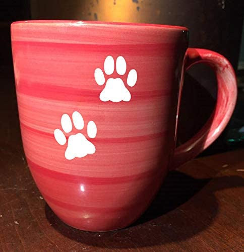 0.87"x0.93"(Each Paw Size)  18Pcs Cat Paw Print Vinyl Sticker Cat Footprint Indoor/Outdoor