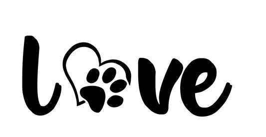 2"x5.5" Paw Love PawsWall Decals Vinyl Paw Print Car Sticker Animal Footprint
