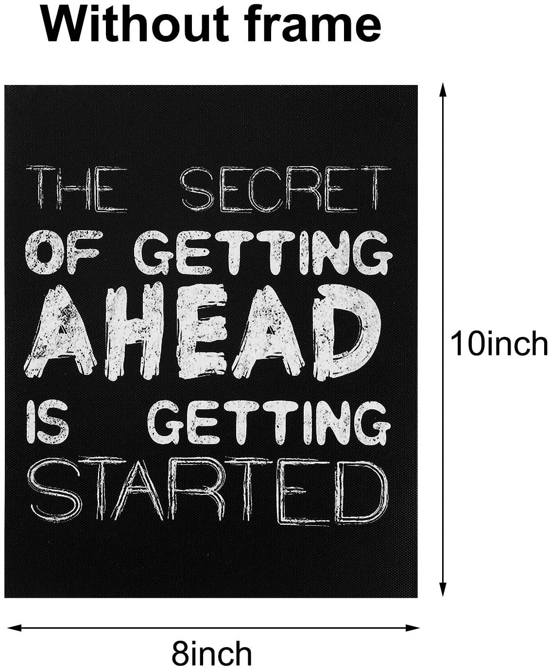 6 Pieces Inspirational Wall Art Posters Motivational Wall Canvas Prints (8 x 10 Inch), Positive Quotes Sayings Posters Room Wall Art for Office Walls Classroom Living Room Gym, Black and White