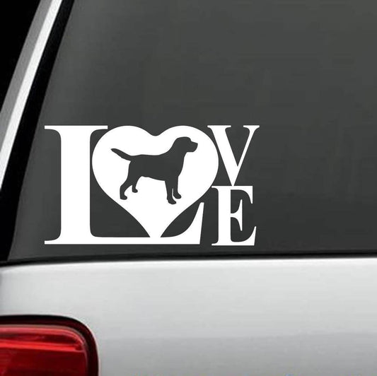 7.25"x4" Lab Love Labrador Retriever Dog Decal Sticker for Car Truck SUV Laptop Art