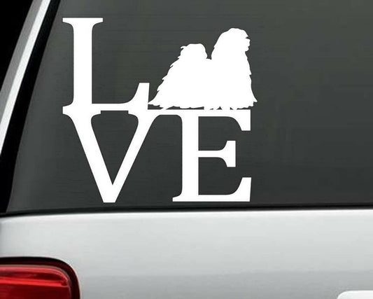 5"x5.25" LHASA APSO DOG LOVE DECAL STICKER for CAR TRUCK SUV LAPTOP wall MIRROR art