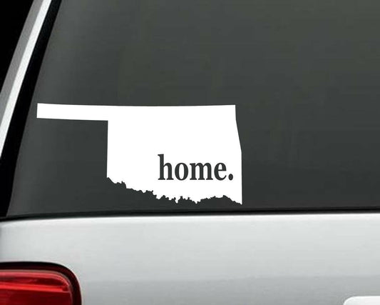 7" long OKLAHOMA HOME STATE Decal Sticker Car Truck SUV Van LAPTOP MIRROR