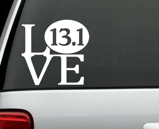 5" tall 13.1 MARATHON RUNNING Decal Sticker Car Truck SUV Van LAPTOP MIRROR ART