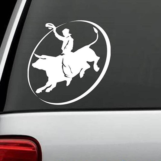 5.5"  Bull Rider Cowboy Bullrider Decal Sticker Rodeo PBR Hat Gloves Saddle