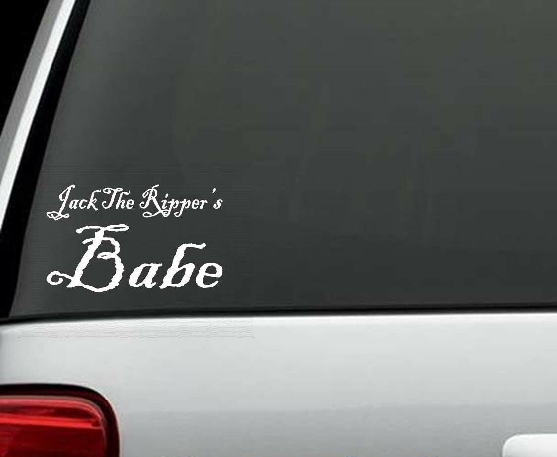 6"x3.75" Jack The Ripper Babe Decal Sticker for Car Truck SUV Van Window Mirror art