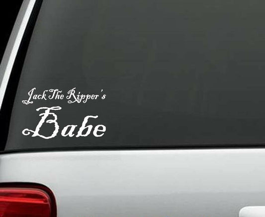 6"x3.75" Jack The Ripper Babe Decal Sticker for Car Truck SUV Van Window Mirror art