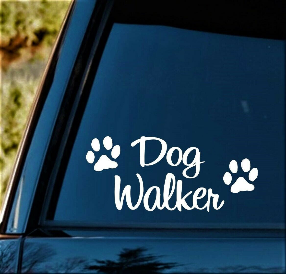 8.0"x3.50" Dog Walker Paw Decal Sticker for Car Window Laptop Surface Wall Art