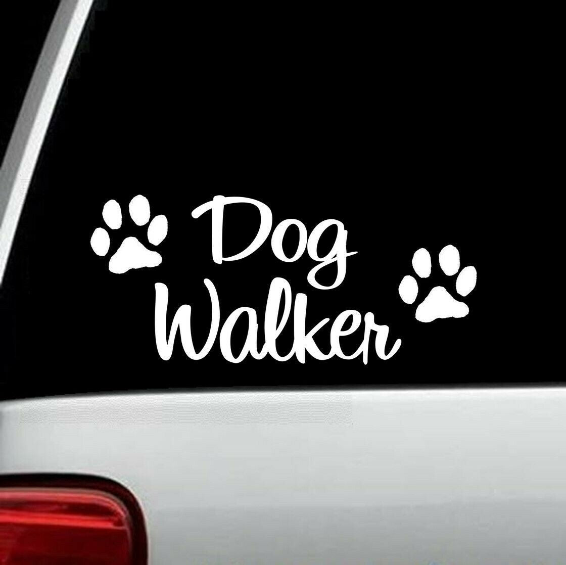 8.0"x3.50" Dog Walker Paw Decal Sticker for Car Window Laptop Surface Wall Art