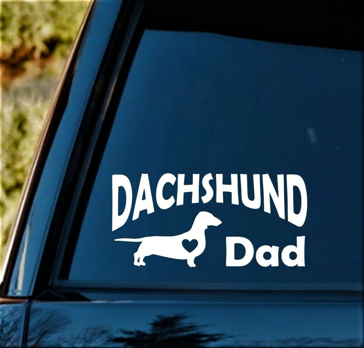 8"X3.75" Dachshund Dad Decal Sticker for Car Window Doxie Pet Gift Accessory