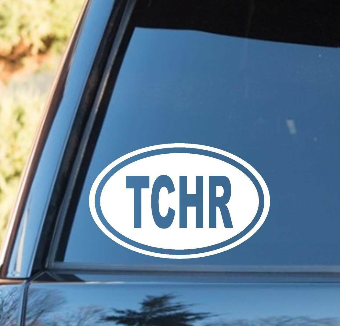 5"x3.25" Teacher TCHR Oval Decal Sticker Gift Charm Classroom Elementary Surface