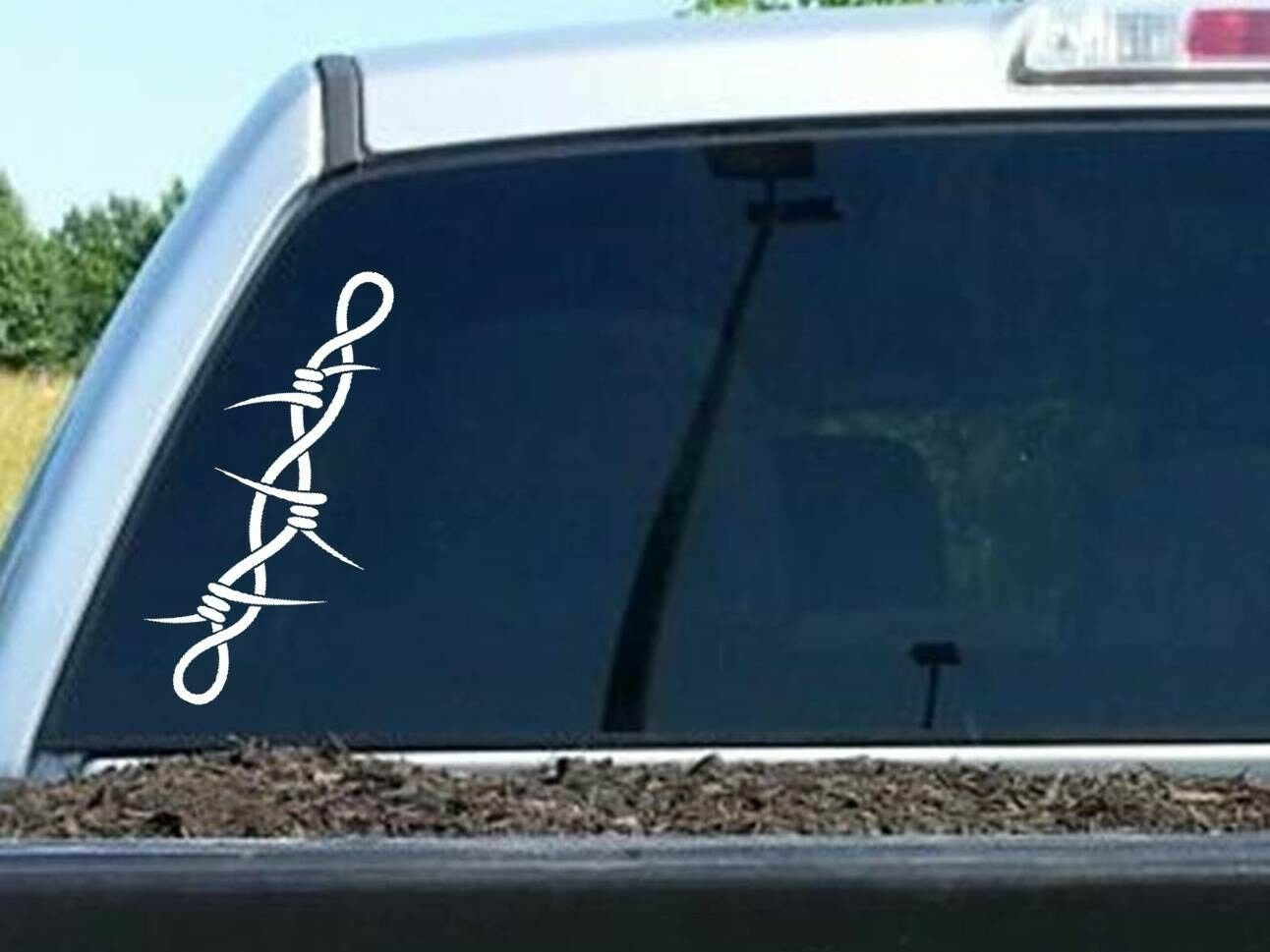 11"x4.25" Barb Barbed Wire Decal Sticker Truck SUV Horse Cowgirl Cowboy tattoo