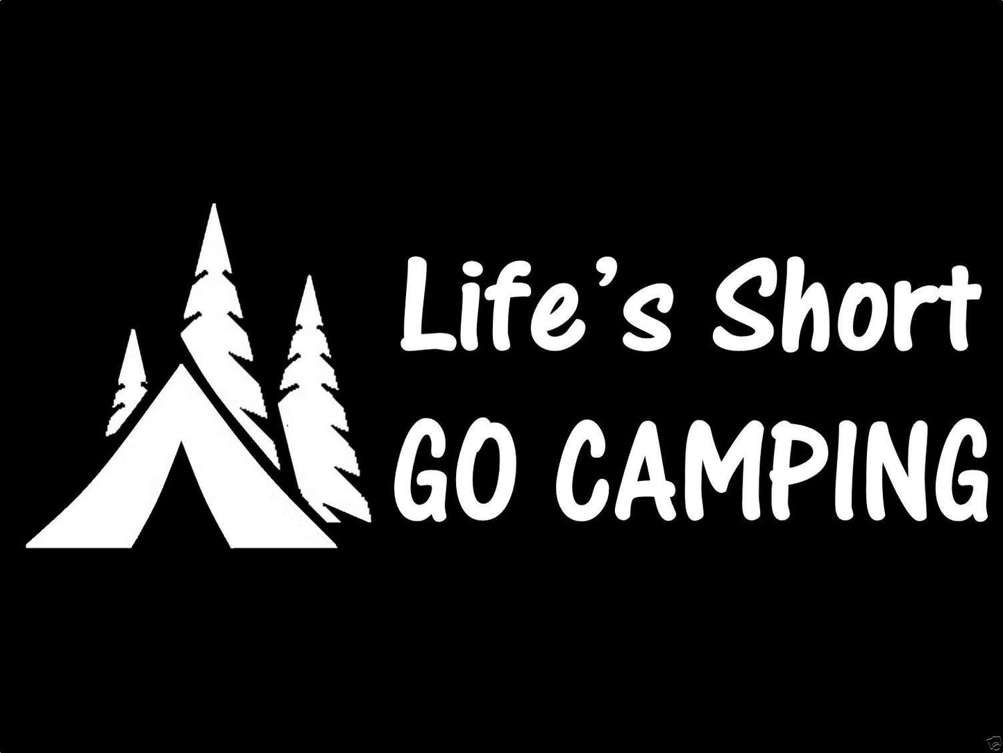 8"x3" CAMPER HIKING CAMPING Decal Sticker for Car Truck SUV Van LAPTOP TENT ART