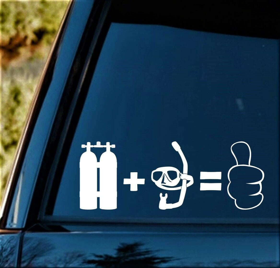 8"x3" Diving Snorkeling Diver Decal Sticker for Car Window Rescue & Recovery