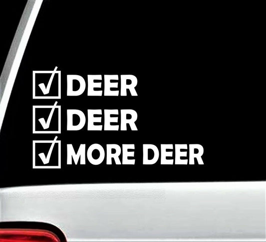 7.0"x4.25" More Deer Decal Sticker for Car Window Moose Hunting Hunter Rack Antlers