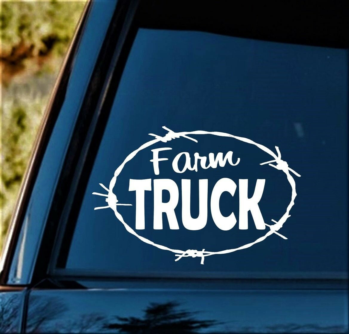 6.0"x4.0" Farm Truck Decal Sticker for Window Tractor Chickens Barn Art Farmhouse