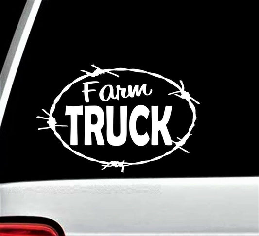 6.0"x4.0" Farm Truck Decal Sticker for Window Tractor Chickens Barn Art Farmhouse