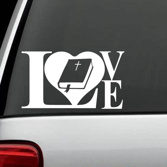 4"x7.25"  Bible Love Decal Christian Faith Religion Church Sunday Gift Accessory
