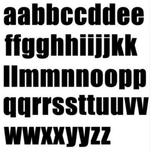 Letter Number Vinyl Decal A to Z A - Z 0 - 9Stickers Alphabet Glass Mug Craft Wall