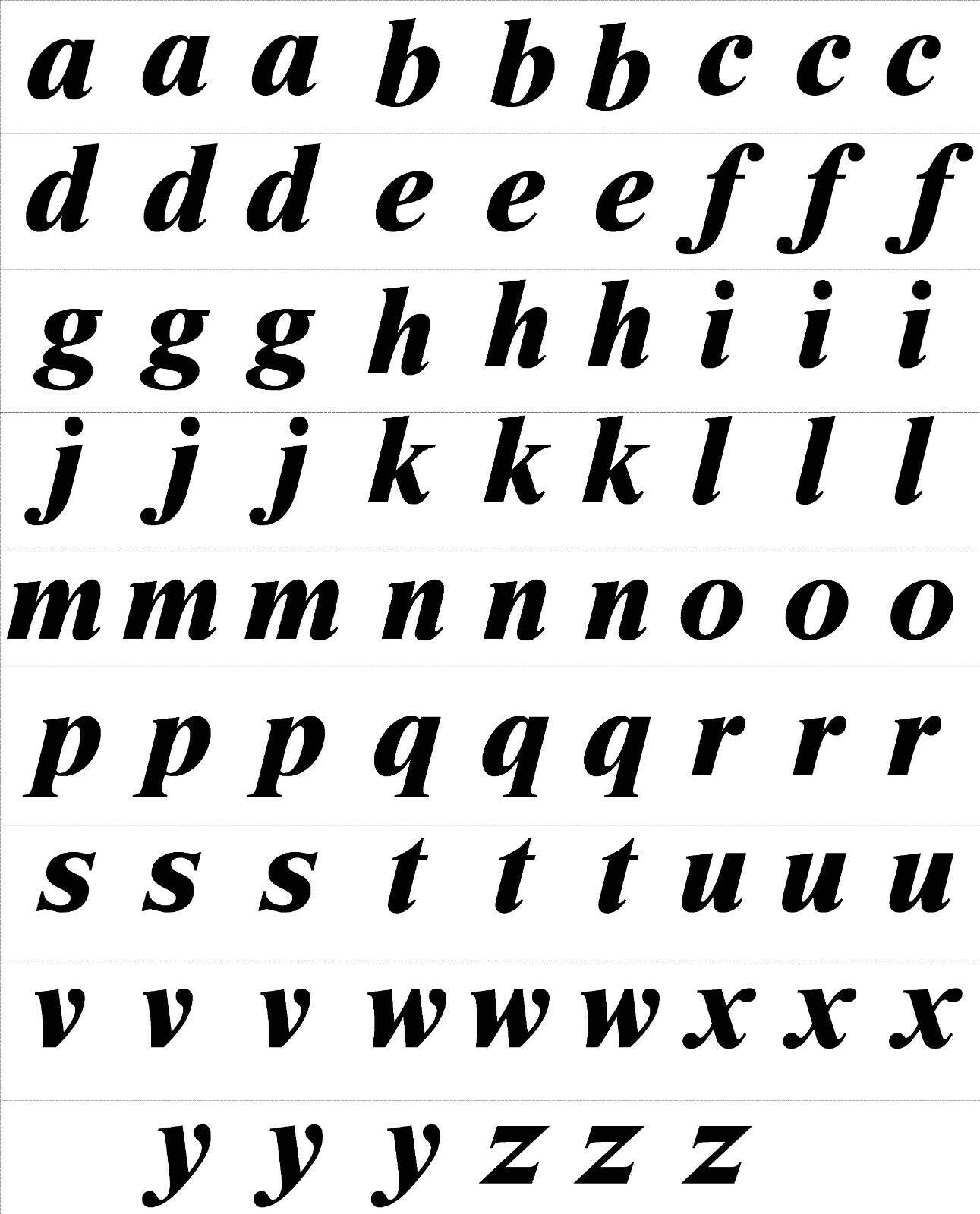 Alphabet Letter Caps lower, mixed Vinyl Decal A to Z A - Z Stickers
