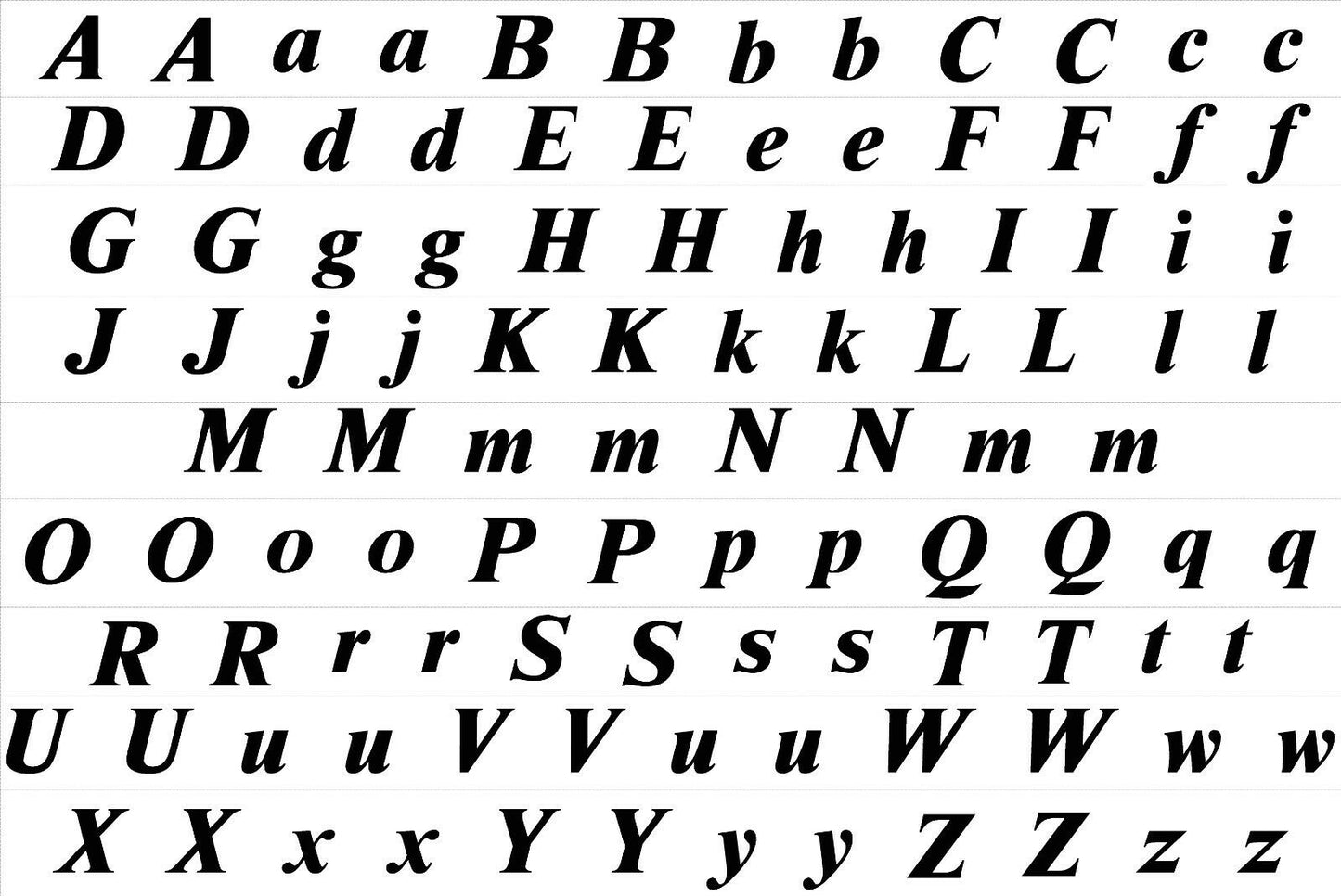 Alphabet Letter Caps lower, mixed Vinyl Decal A to Z A - Z Stickers