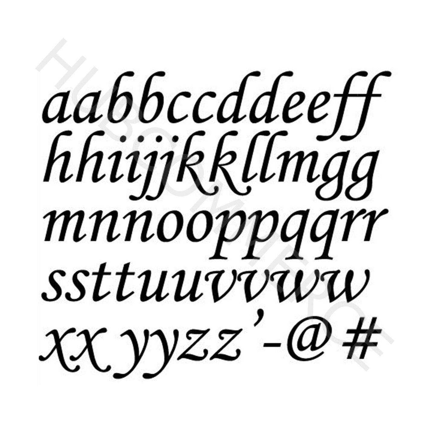 2 x lower letters Vinyl Decal A to Z Stickers Kit Alphabet Glass Mug Craft Wall