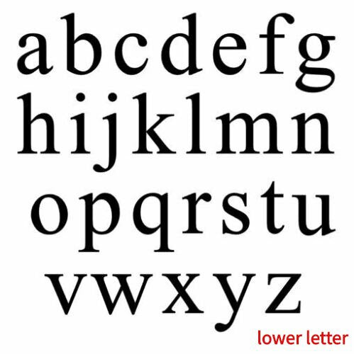 Letter Number Vinyl Decal A to Z A - Z 0-9 Stickers Alphabet Glass Mug Craft Wall